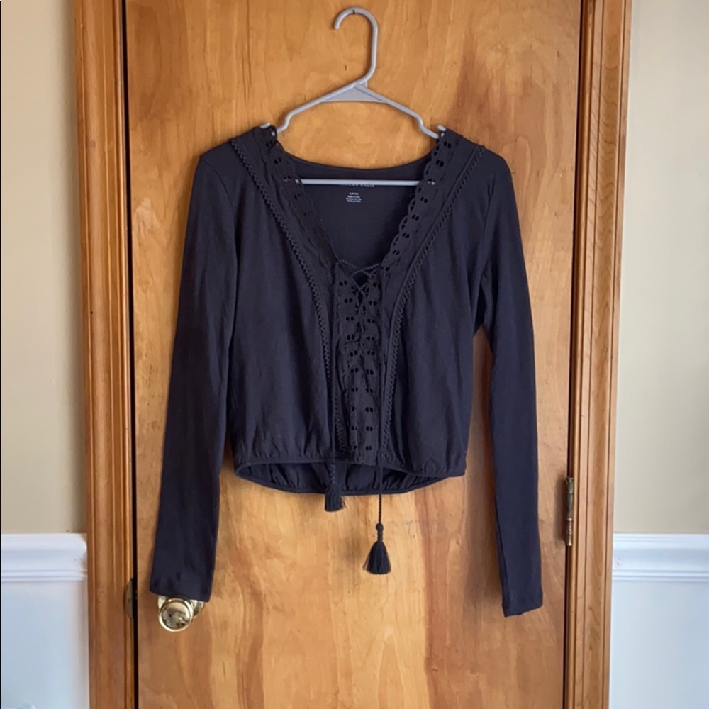 American Eagle Cropped Long Sleeve
